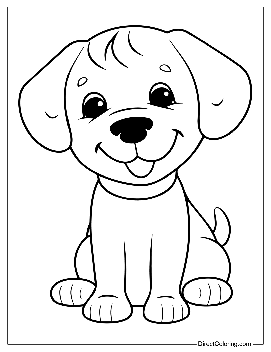 Free Coloring Puppy Page